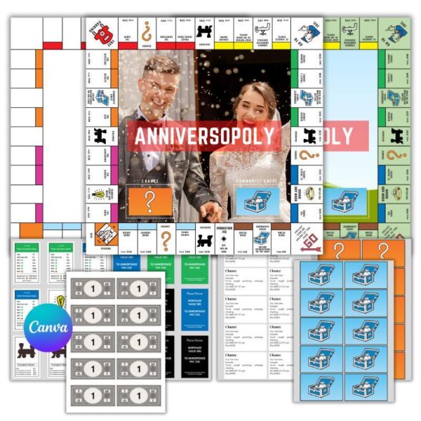 Custom Monopoly Template Fully Editable On Canva