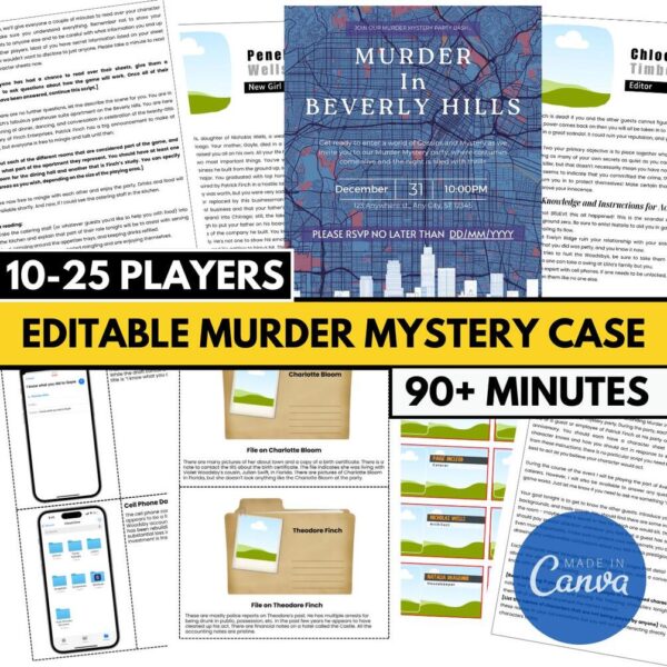 Customizable Murder Mystery Case File Template